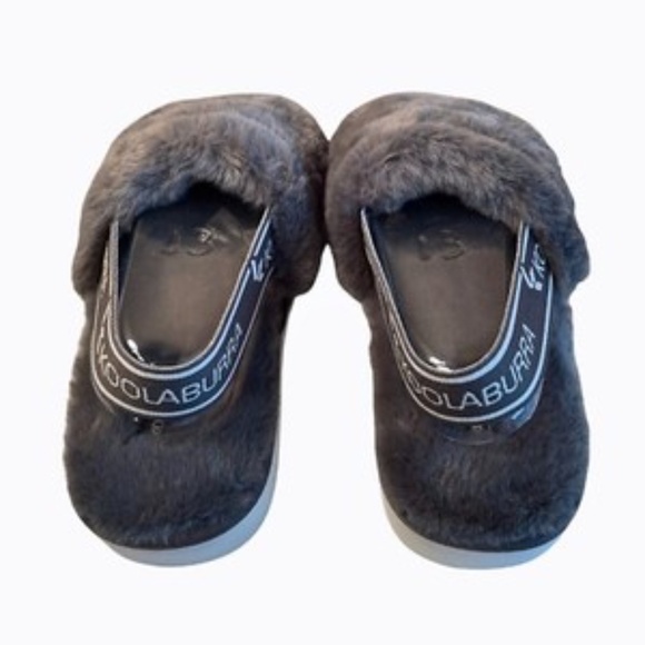 Koolaburra by UGG Kids Fuzz'n Slide Sandals Gray Toddler Girls Size 13 - Picture 7 of 9